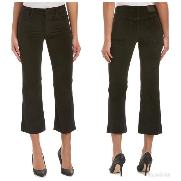Joe's Jeans Pants - Joe’s Jeans The Olivia High Rise Cropped Flare Crushed  Velvet Pants